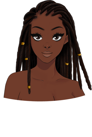 Young Lady with Dreadlocks Hairstyle